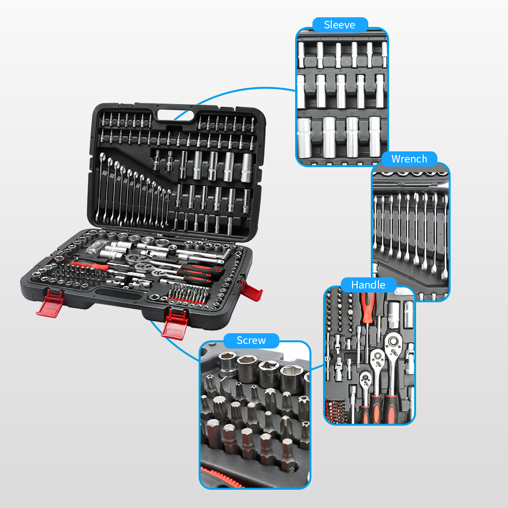 طقم أدوات ميكانيكية 215 قطعة،  - مراجعة Socket Set وسعره